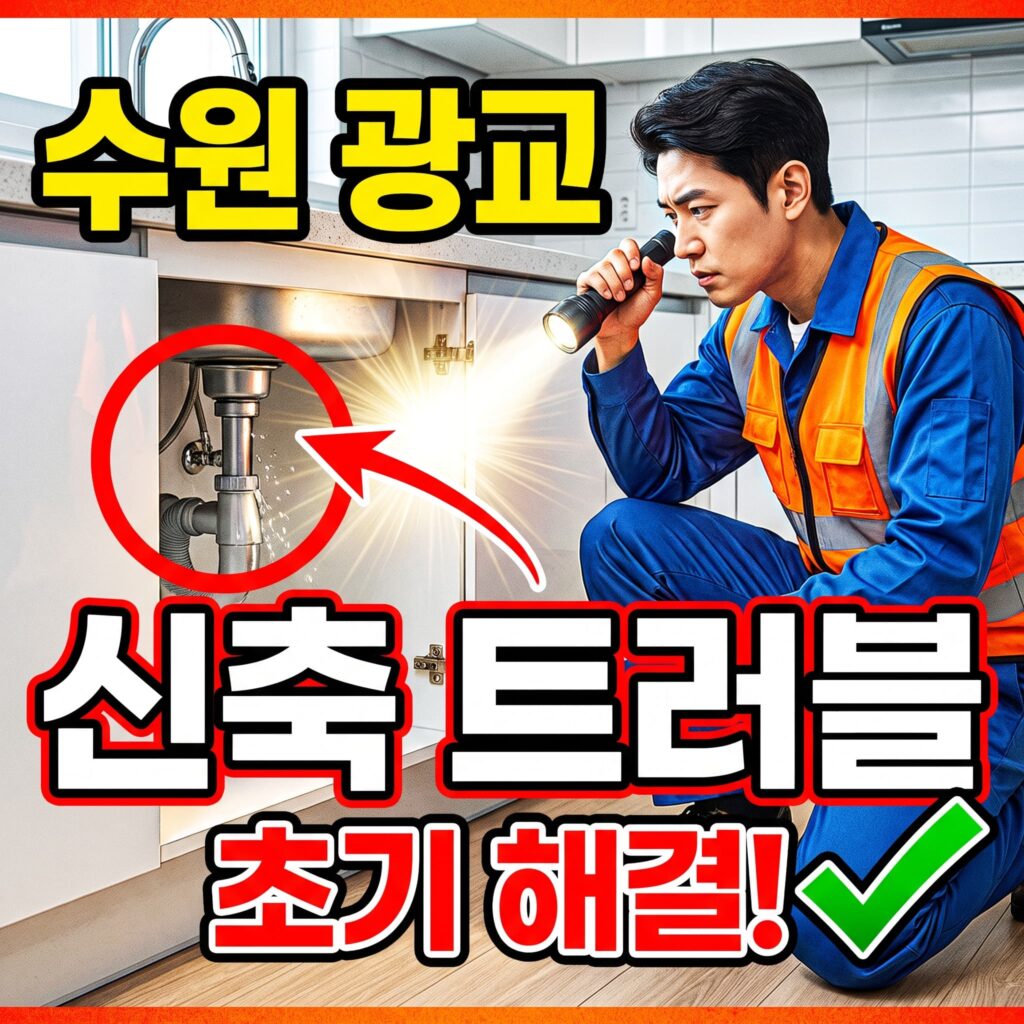 수원 광교 신도시 신축 아파트 배수 초기 트러블