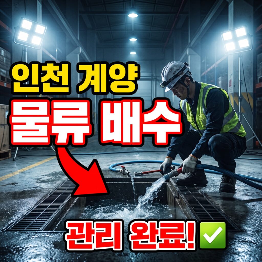 인천 계양 김포공항 인근 물류창고 배수 관리