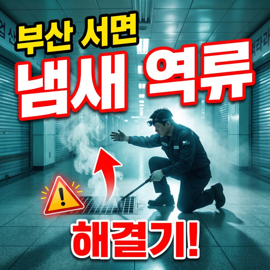 부산 서면 상권 지하상가 냄새 역류 해결기