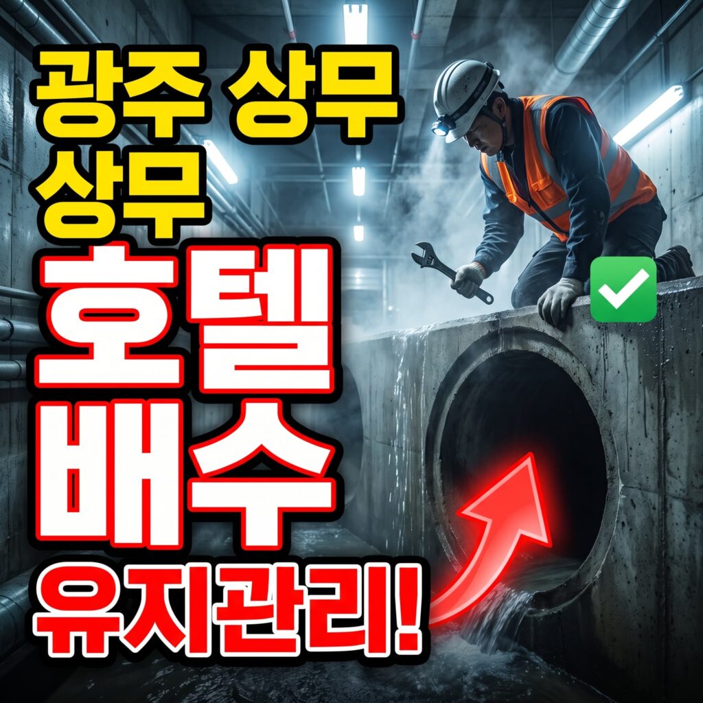 광주 상무 컨벤션·호텔 대형 시설 배수 유지관리
