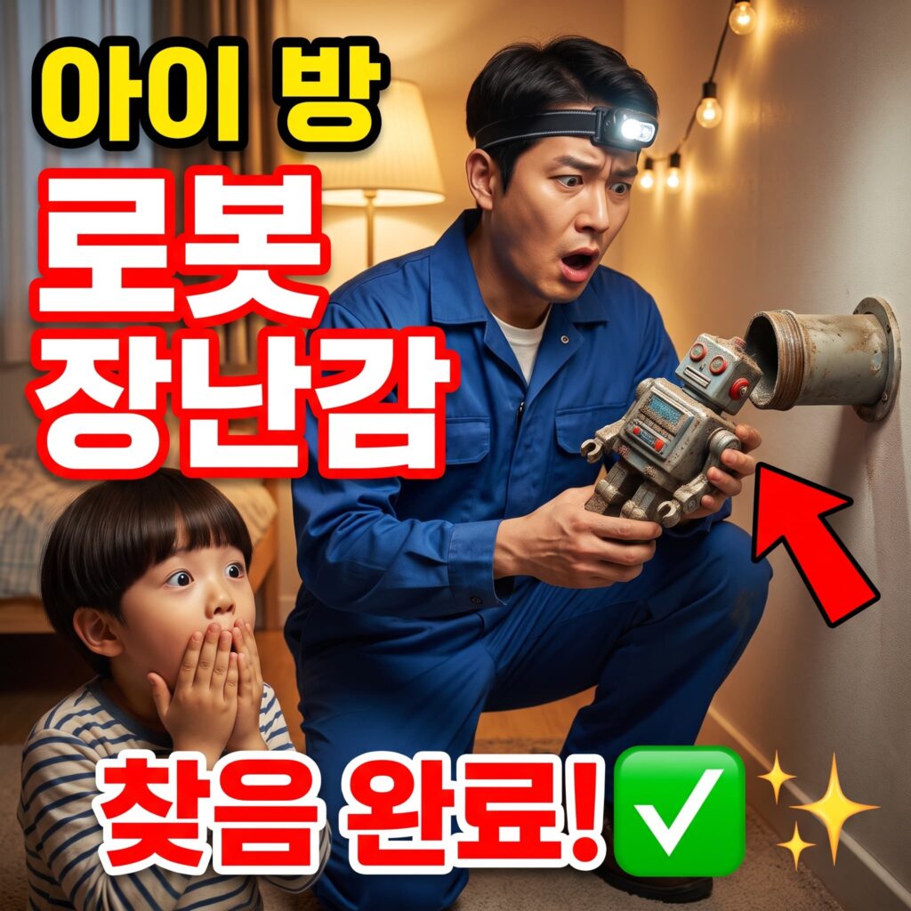아이 방에서 사라진 로봇 장난감, 배수관 끝에서 발견된 사연