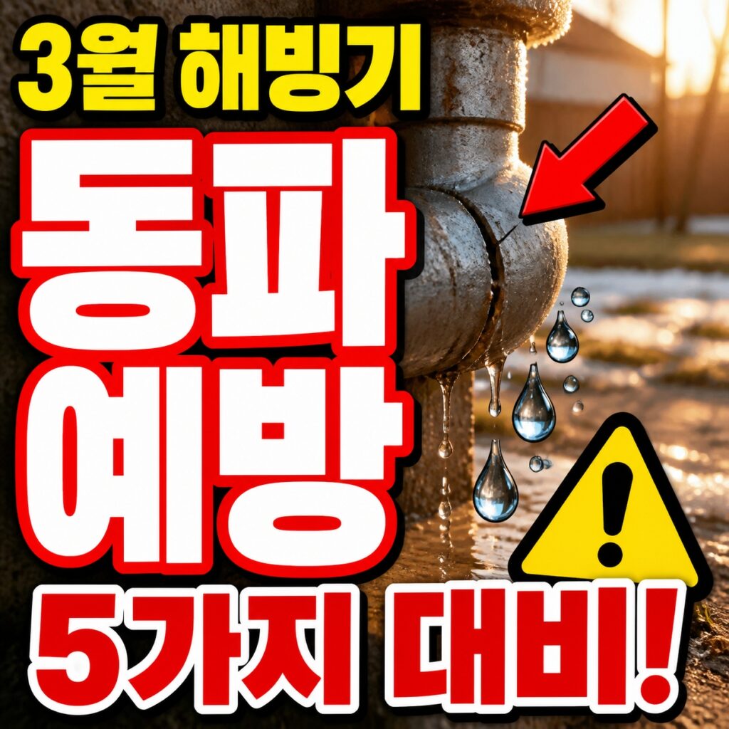 3월 해빙기, 얼었다 녹은 배관이 터지는 이유와 예방