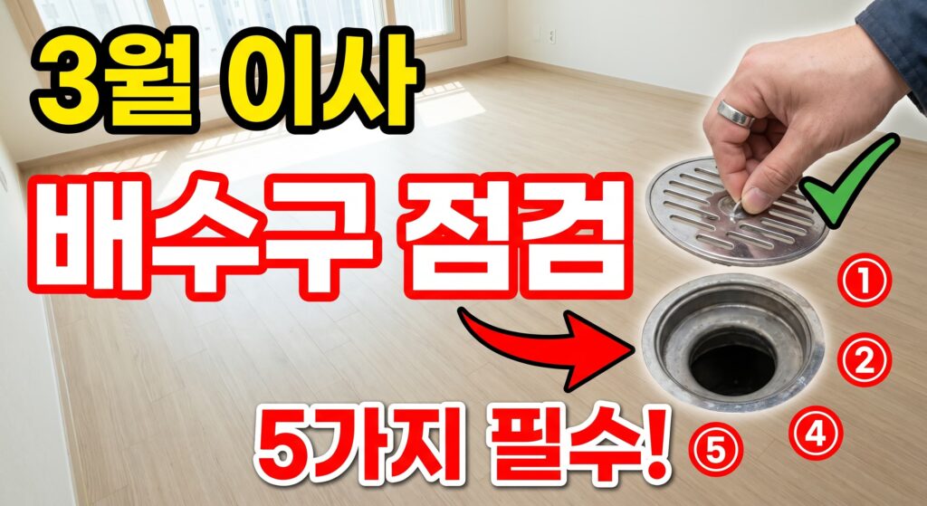 3월 이사철, 새 집 배수구 상태 확인 5가지