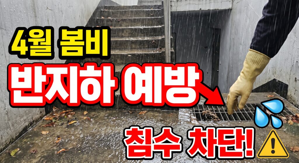 4월 봄비 폭우, 반지하와 저지대 침수 예방