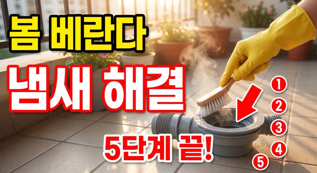 베란다 배수구 냄새, 봄철 자가 해결 5단계