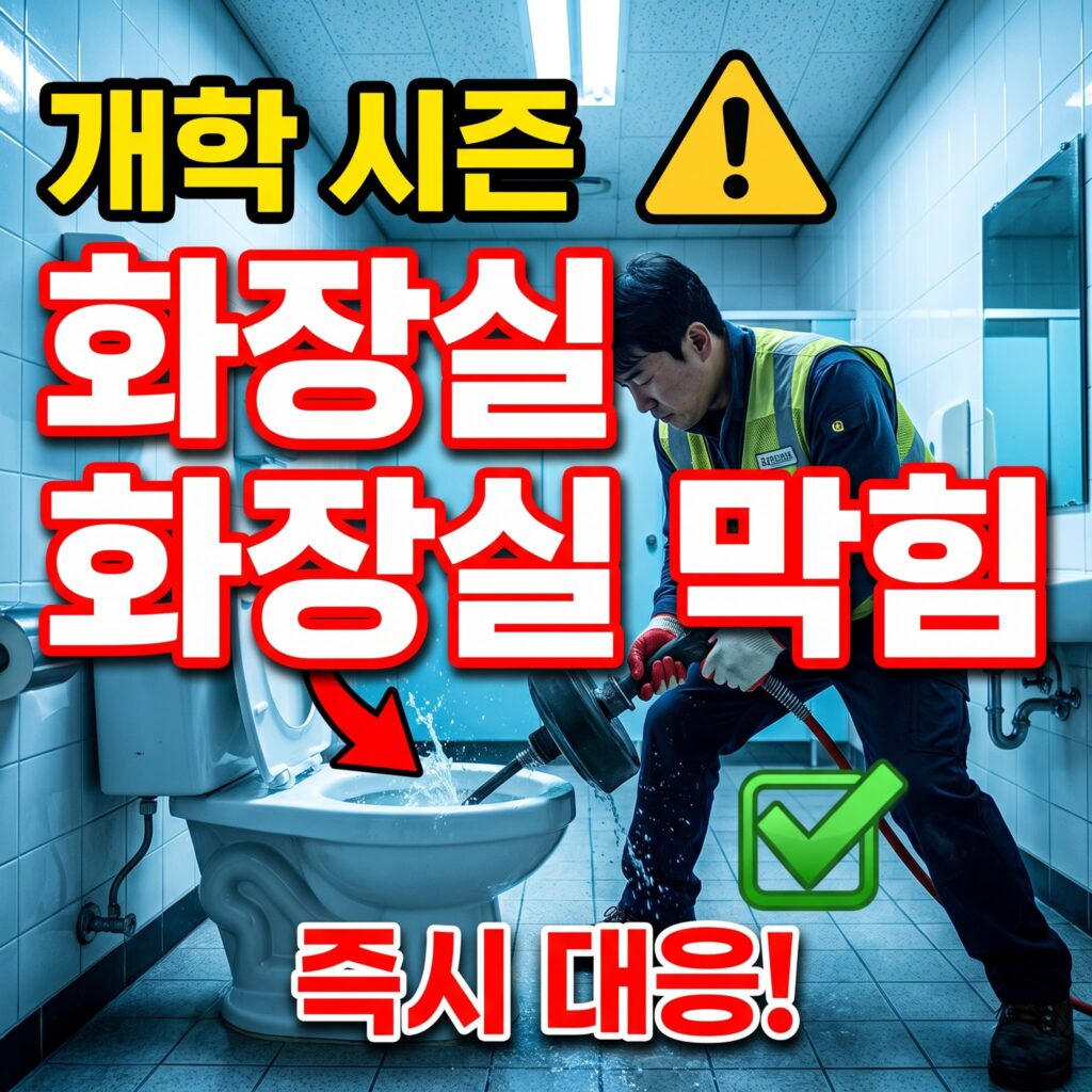 개학 시즌, 학교와 학원 화장실 막힘 대응