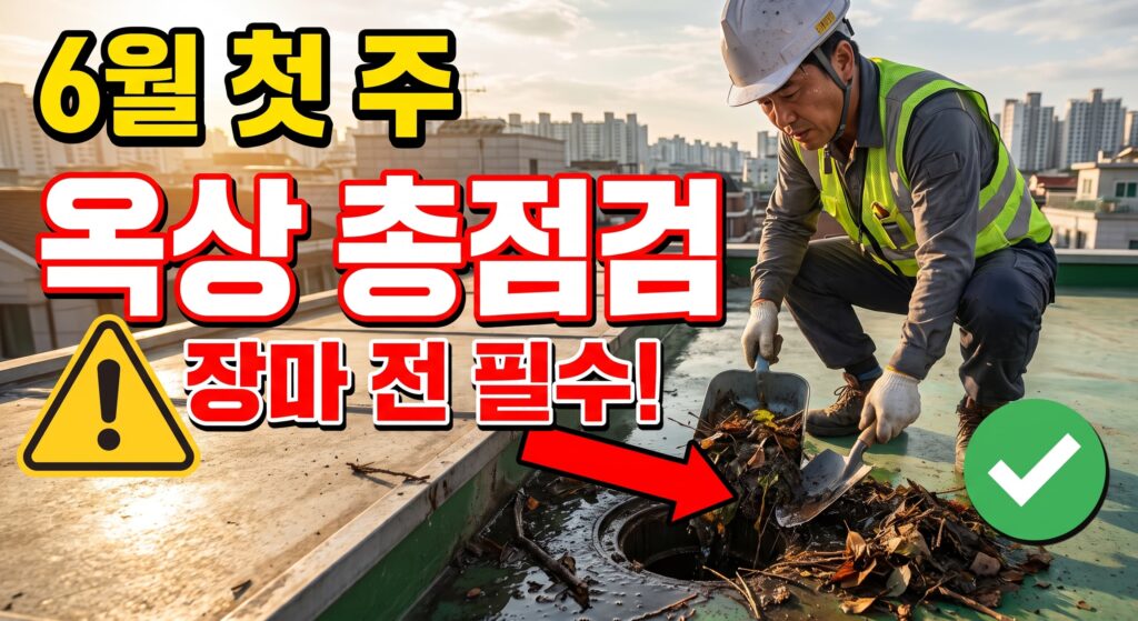 장마 전 옥상 배수구 총점검, 6월 첫 주가 마지노선