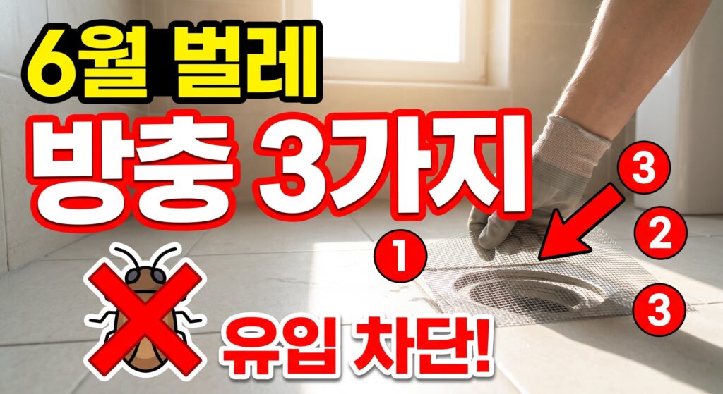 6월 벌레 유입, 배수구 방충 3가지 방법
