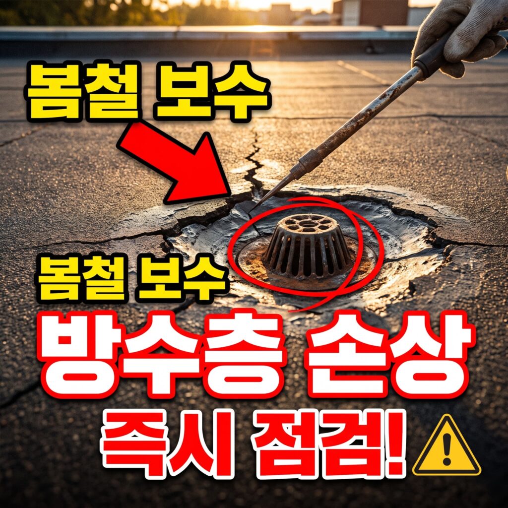 옥상 우수구 방수층 손상 신호와 봄철 보수