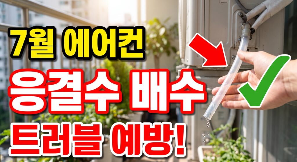 에어컨 응결수 배수, 7월 실외기 주변 트러블 예방