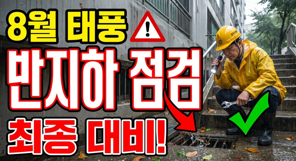 8월 태풍 대비, 저지대와 반지하 최종 점검