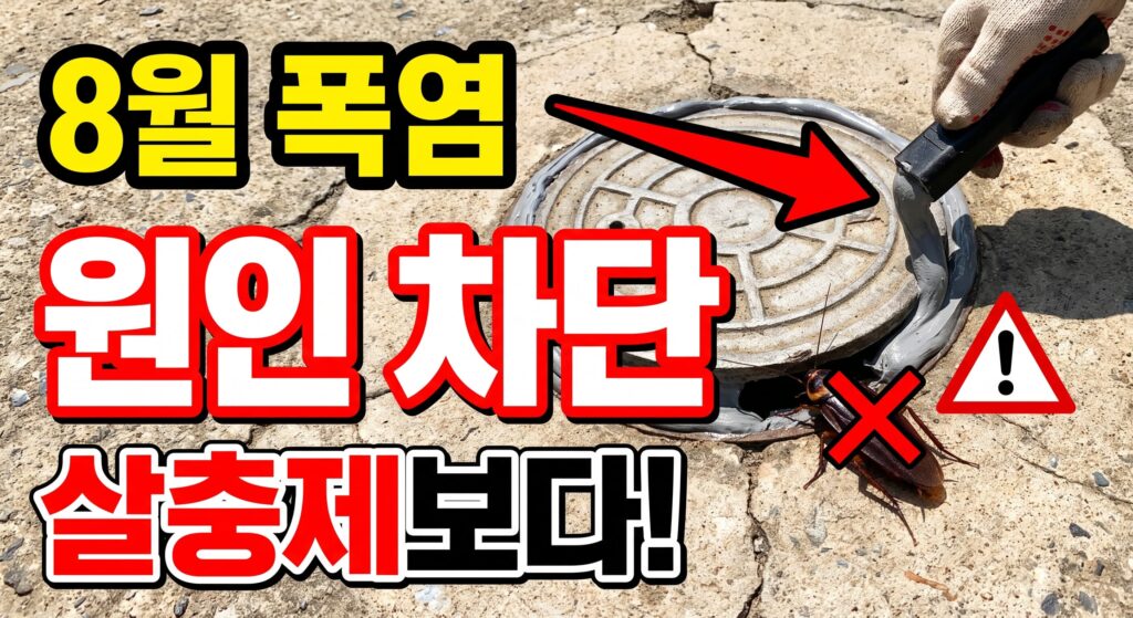 8월 폭염 배수구 벌레 폭증, 살충제보다 원인 차단