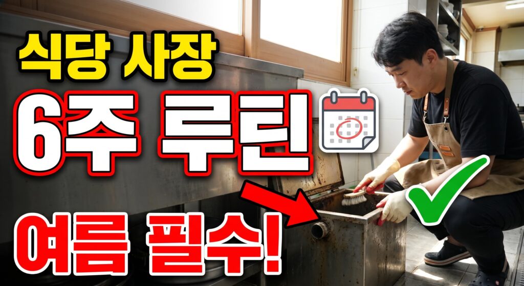 여름철 그리스트랩 관리, 식당 사장님을 위한 6주 루틴