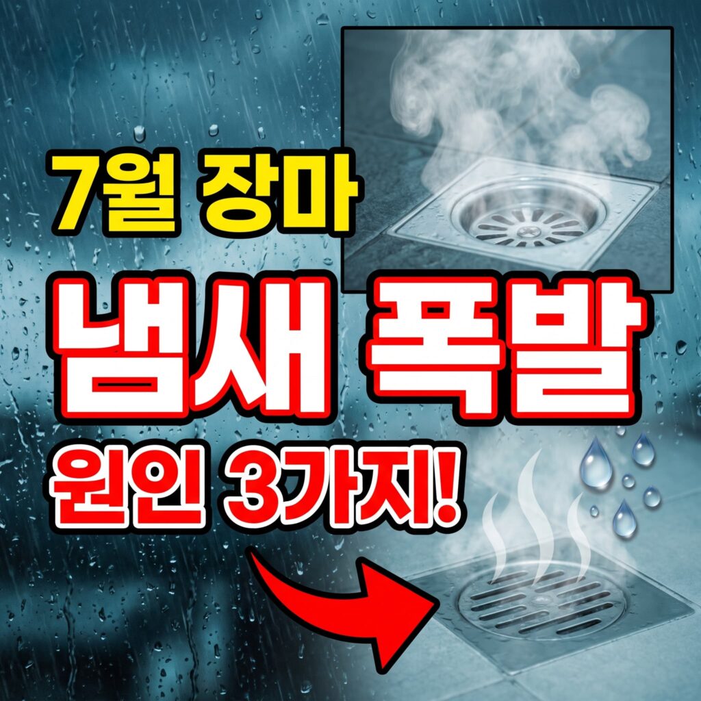 7월 장마철 화장실 냄새 폭발, 원인 3가지