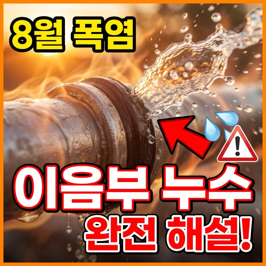 8월 폭염기 배관 팽창, 이음부 누수 원인