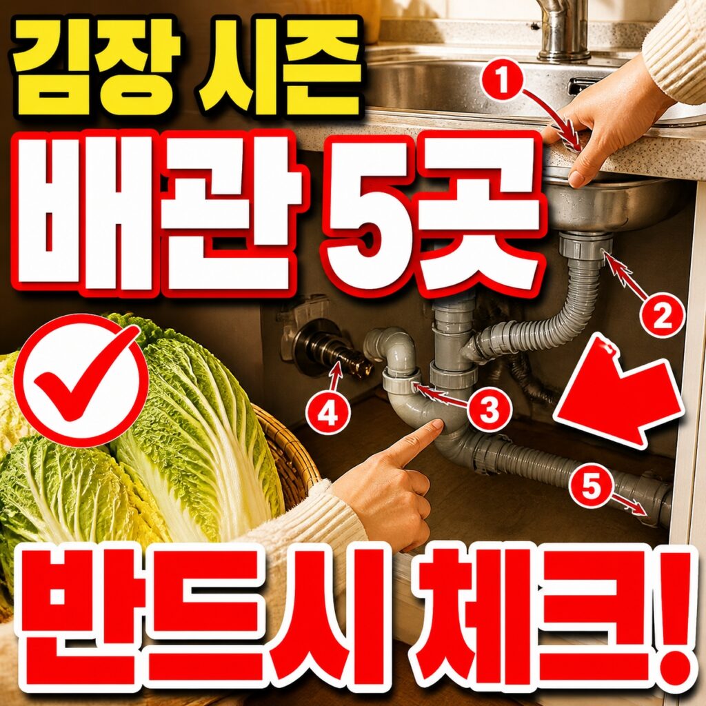 김장 앞두고 반드시 확인할 주방 배관 5곳
