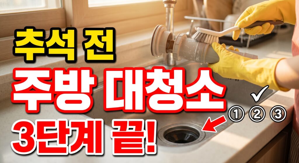 추석 전 주방 배수구 대청소, 이렇게 하세요