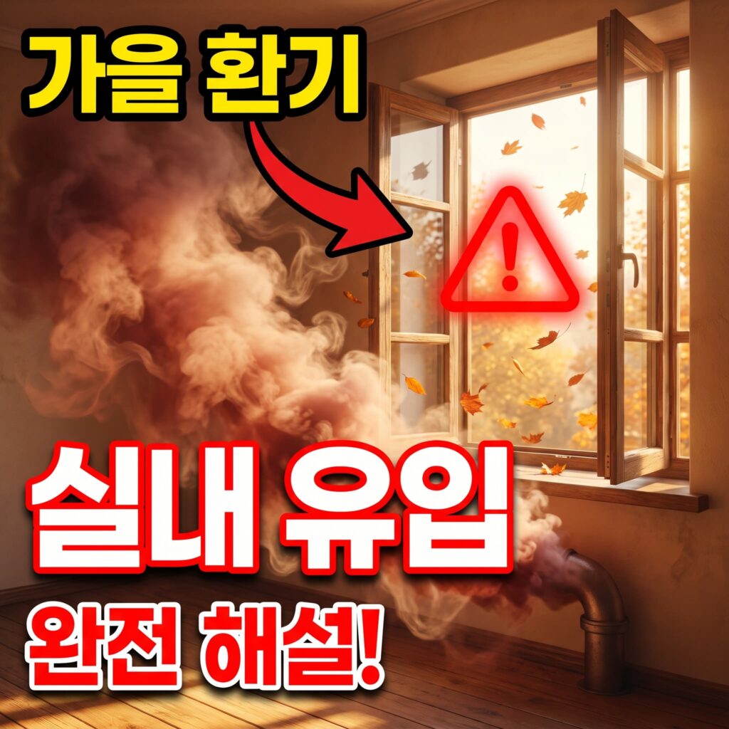 가을 환기 시즌, 배관 냄새가 실내로 밀려드는 이유