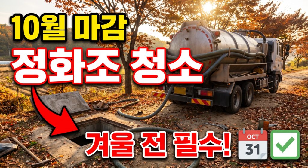 10월 정화조 사이클, 겨울 전 마지막 청소 타이밍