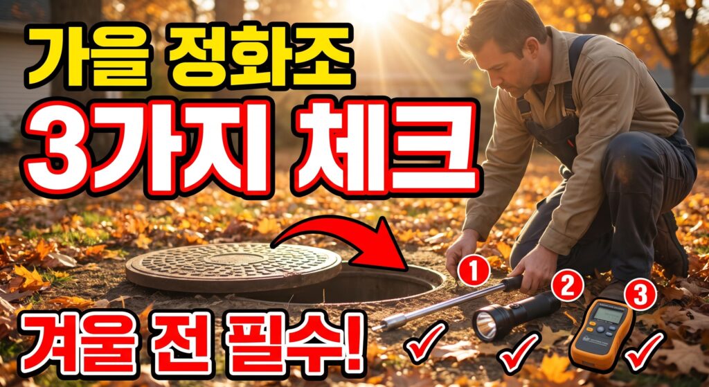 가을 정화조 관리, 겨울 전 반드시 확인할 3가지