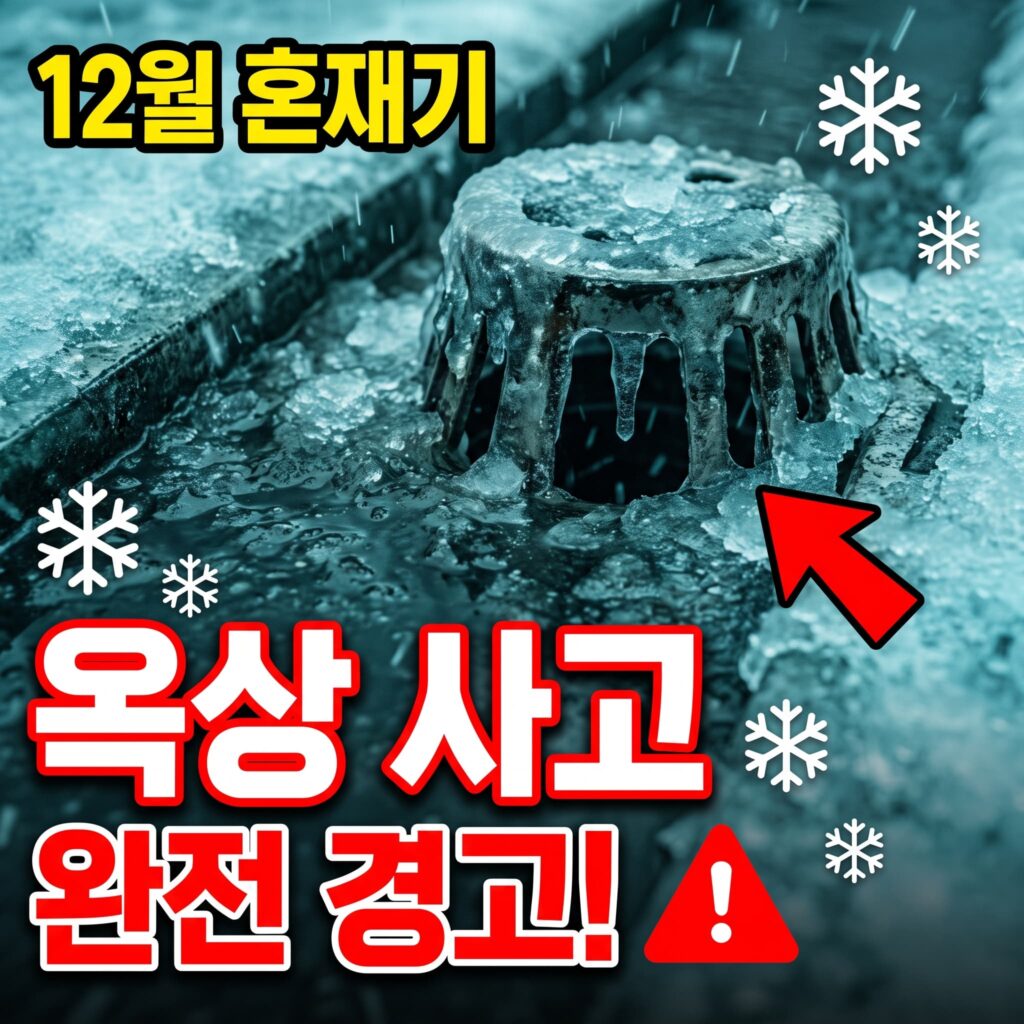 12월 눈·비 혼재기, 옥상 배수 사고 급증