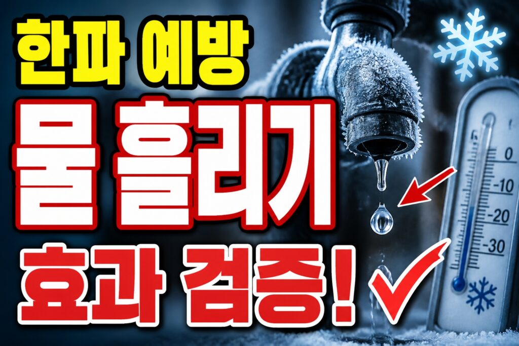 한파 시 물 흘려두기, 얼마나 효과 있나