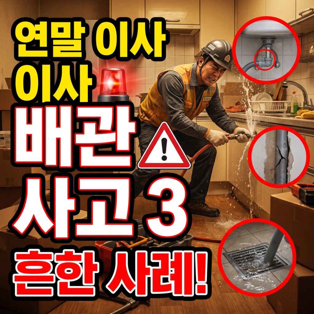 연말 이사·인테리어 후 배관 사고, 흔한 3가지