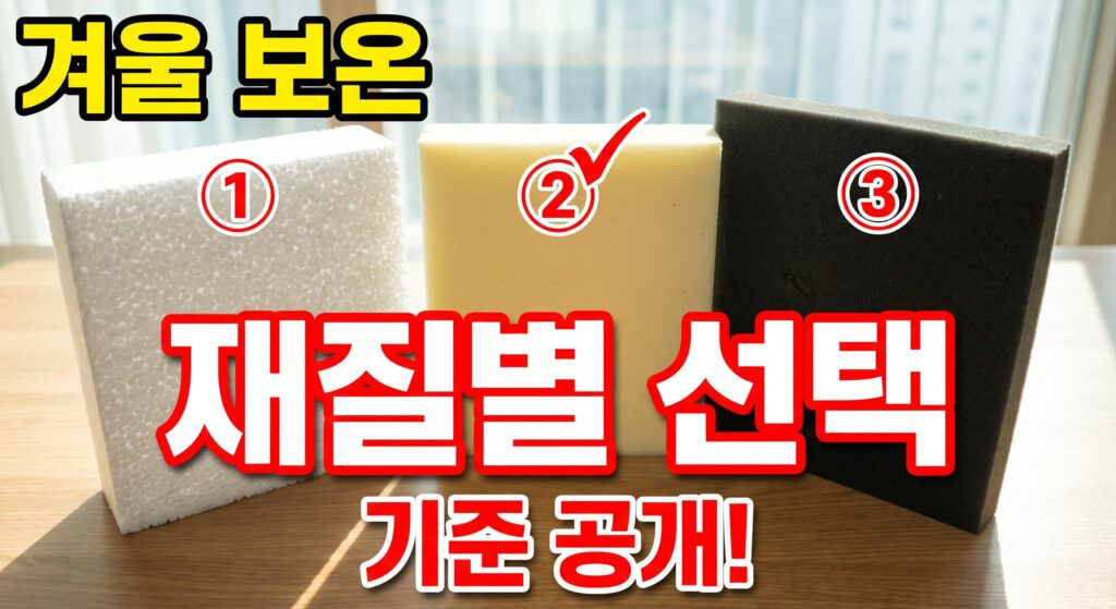 겨울 보온 시공, 재질별 특징과 선택 기준