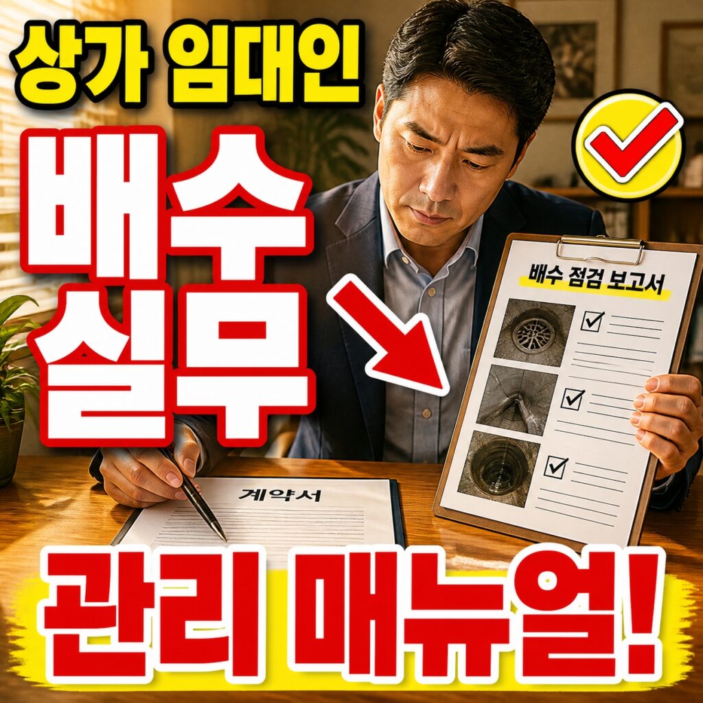 상가 임대인을 위한 하수구·배수 관리 실무