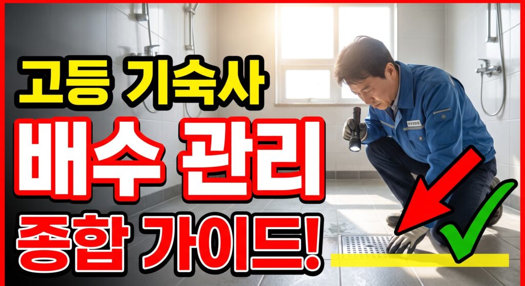 고등학교 기숙사 배수 관리 종합 가이드