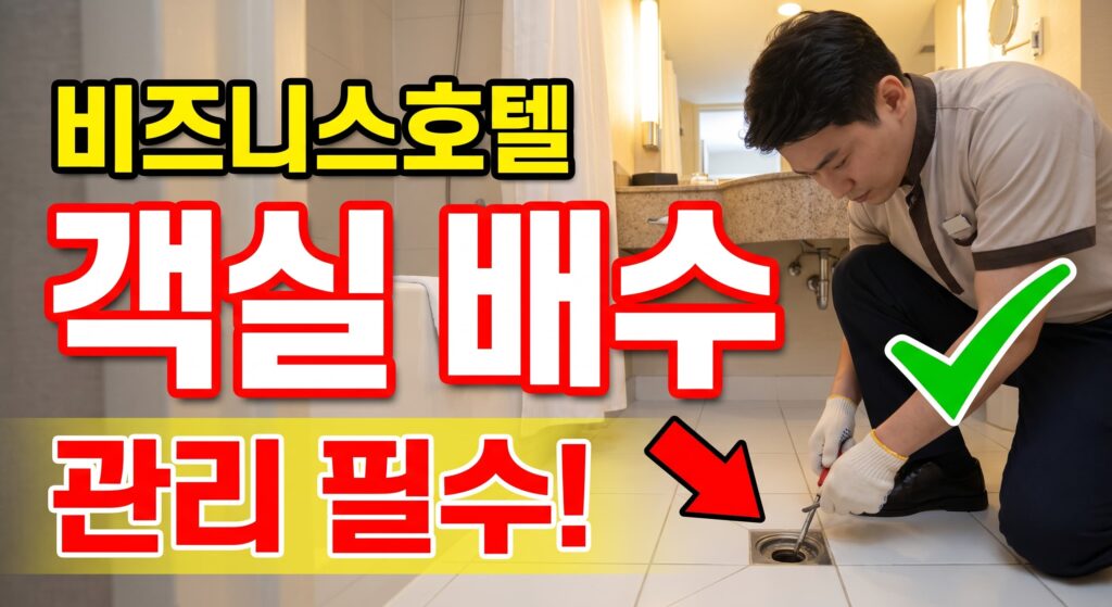 비즈니스호텔 객실·공용시설 배수 관리
