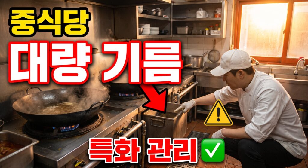 중식당 대량 기름 배수·유수분리조 특화 관리