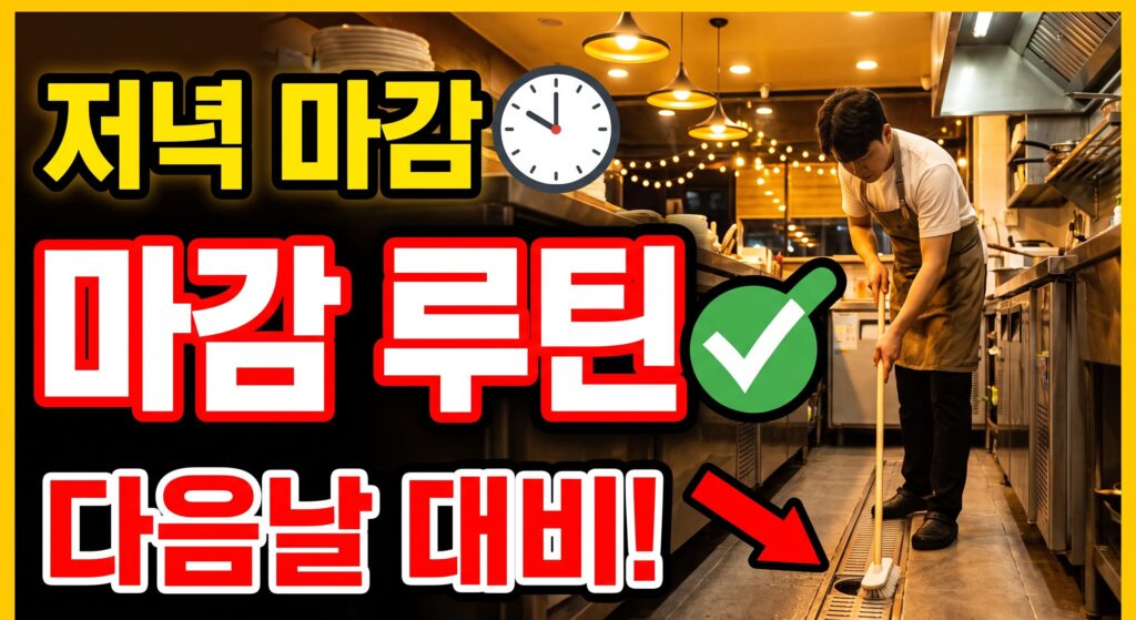 매일 저녁 마감 점검: 다음날을 대비하는 배수구 관리 순서