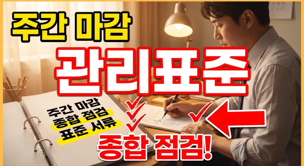 주간 마감 종합 점검: 한 주를 마무리하는 배수 관리 표준