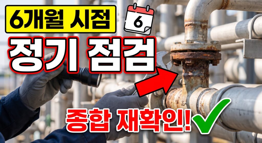 연중 정기 점검: 6개월 시점의 배관 종합 재확인