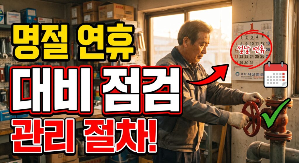 명절 대비 점검: 장기 연휴 전후 배수 관리 절차