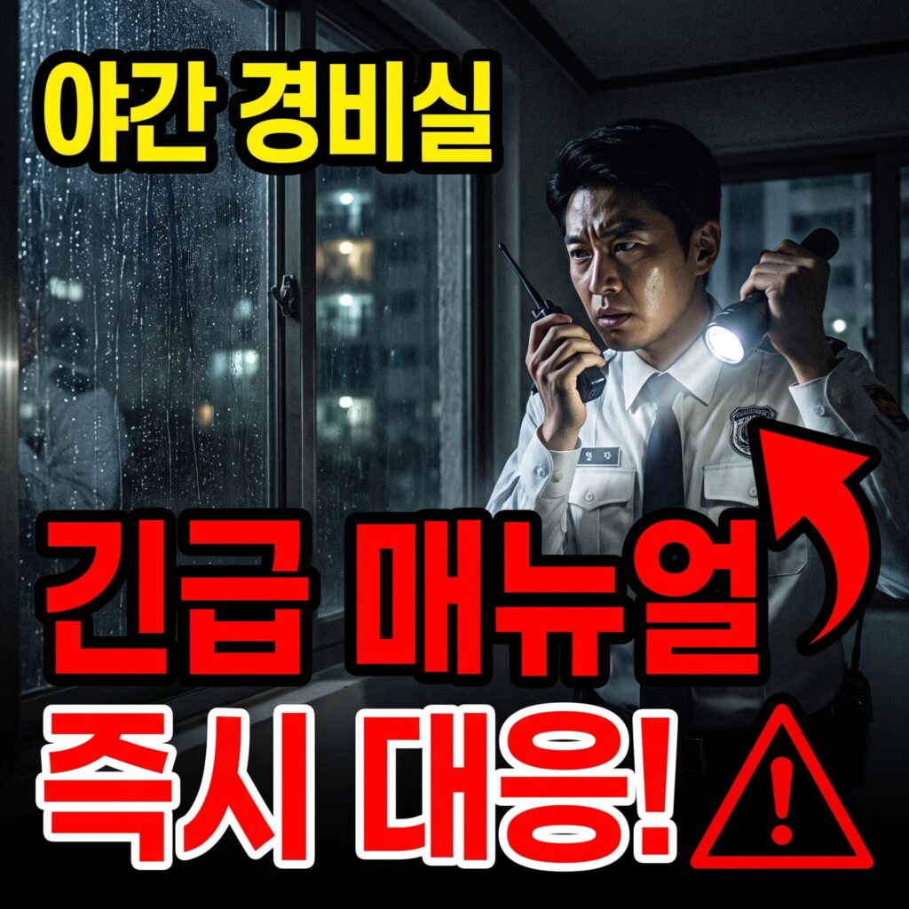 야간 경비실이 알아야 할 배수 긴급 대응 매뉴얼