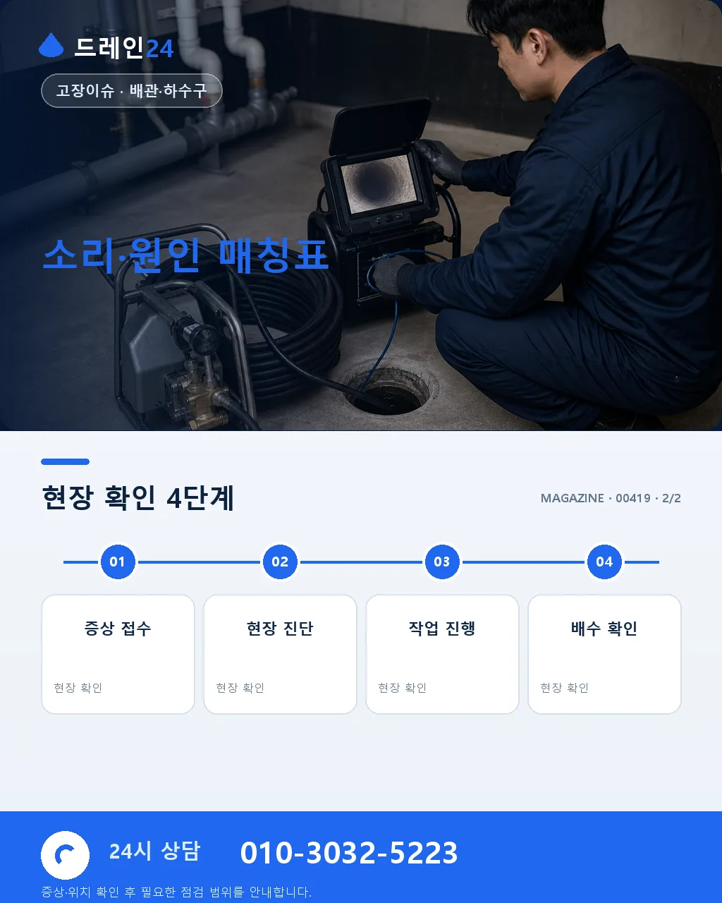 배수관 소리 자가진단 — 꾸르륵·쿵·쉬이익 소리별 원인 파악 - 자주 묻는 질문 상세 안내