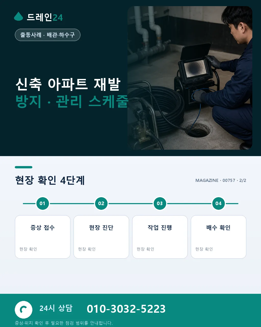 수원 광교 신도시 신축 아파트 배수 초기 트러블 - 같은 지역 · 같은 유형에서 자주 발생 상세 안내