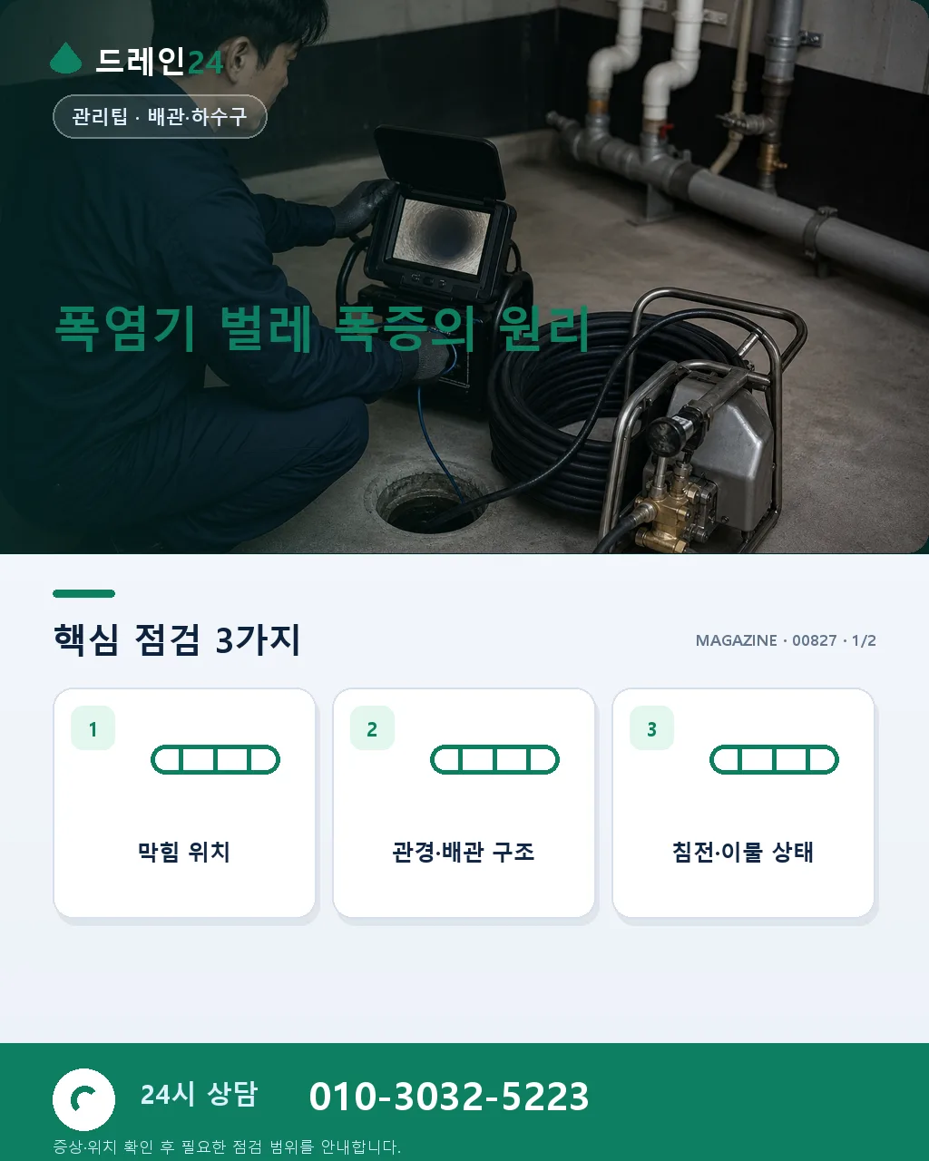 8월 폭염 배수구 벌레 폭증, 살충제보다 원인 차단 - 폭염기 벌레 폭증의 원리 상세 안내