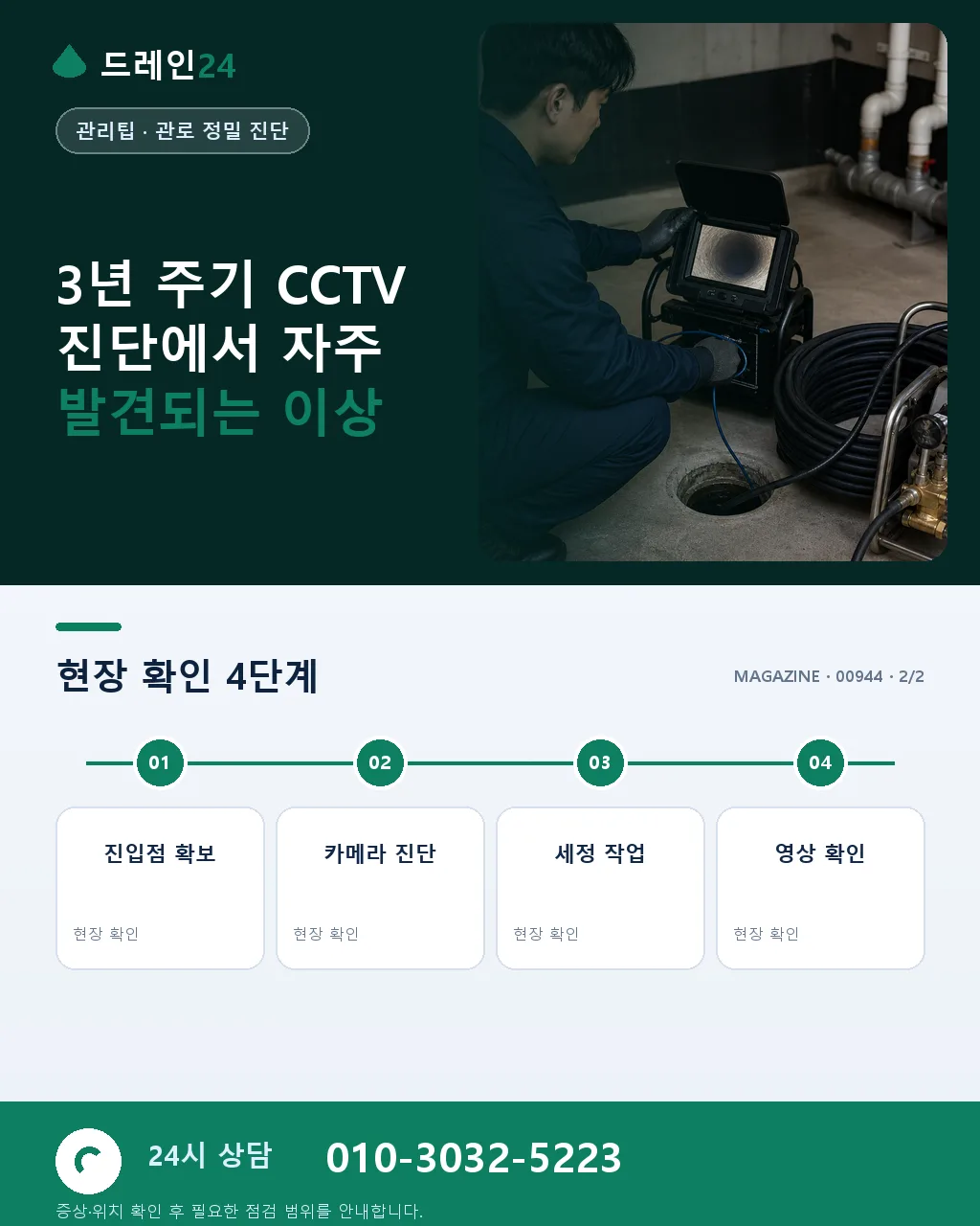 3년 주기 CCTV 진단: 배관 내부 영상 검사 절차와 활용 - 자주 묻는 질문 상세 안내