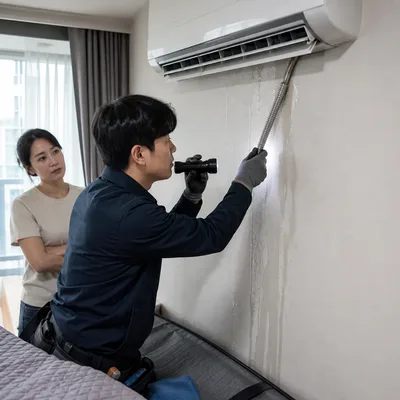 인천 미추홀구 아파트 에어컨 배수 누수 점검 순서 점검 가이드 이미지